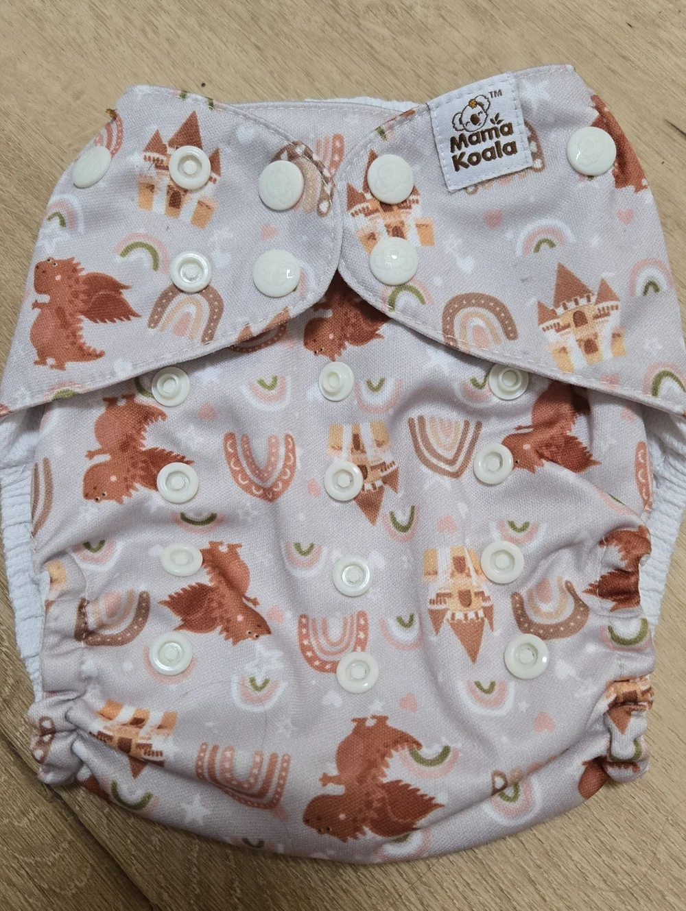 Mama koala one size pocket cloth diaper pink fantasy print